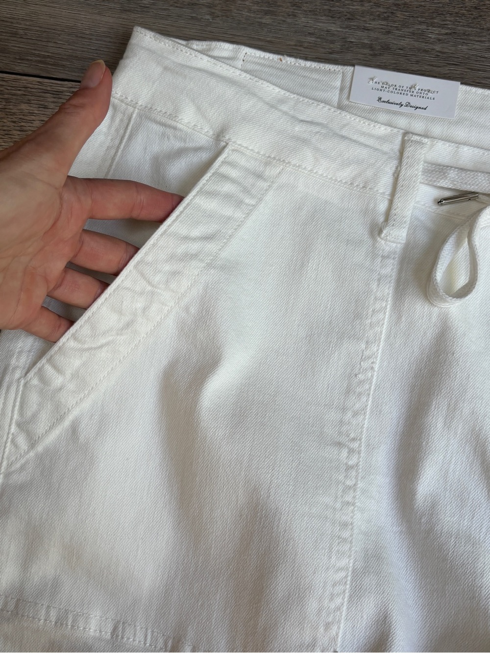 NWT Judy Blue High Rise Drawstring Jogger Jeans White Ecru Sz 20W - Picture 3 of 15